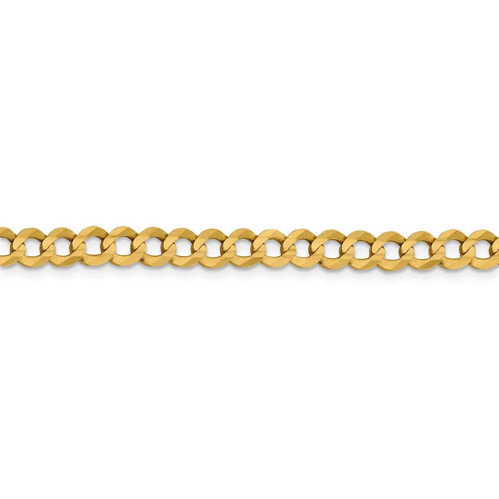 14k 5.9mm Lightweight Flat Cuban Chain