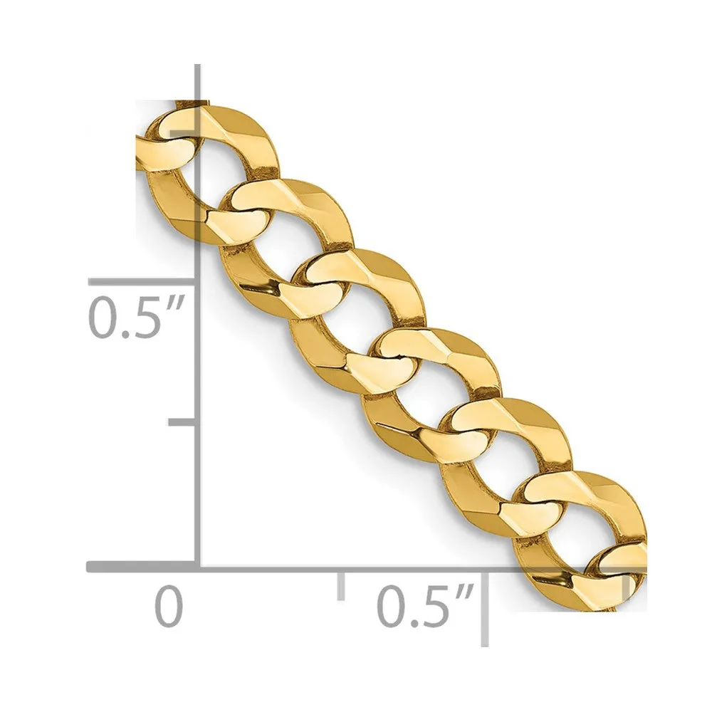 14k 5.9mm Lightweight Flat Cuban Chain