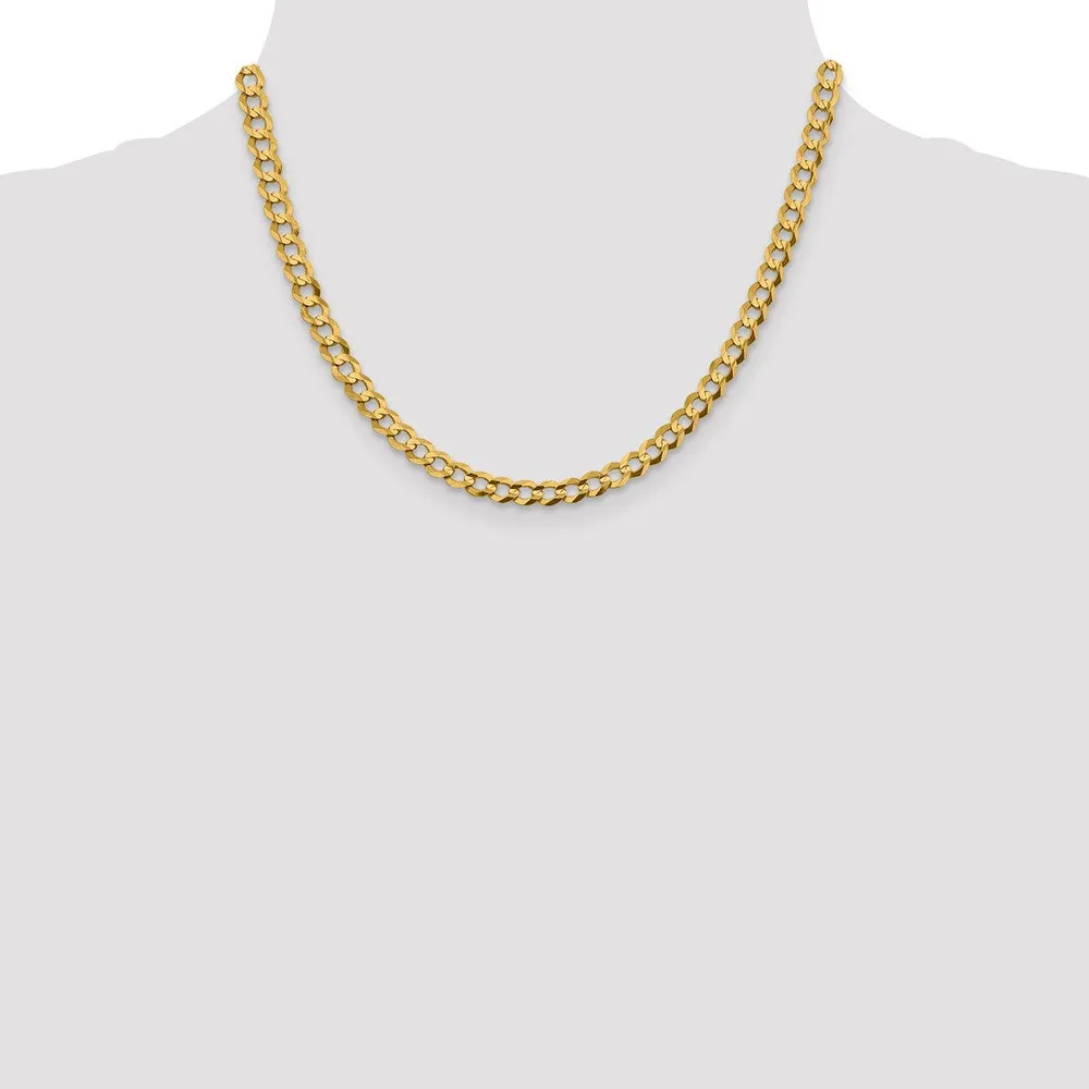 14k 5.9mm Lightweight Flat Cuban Chain