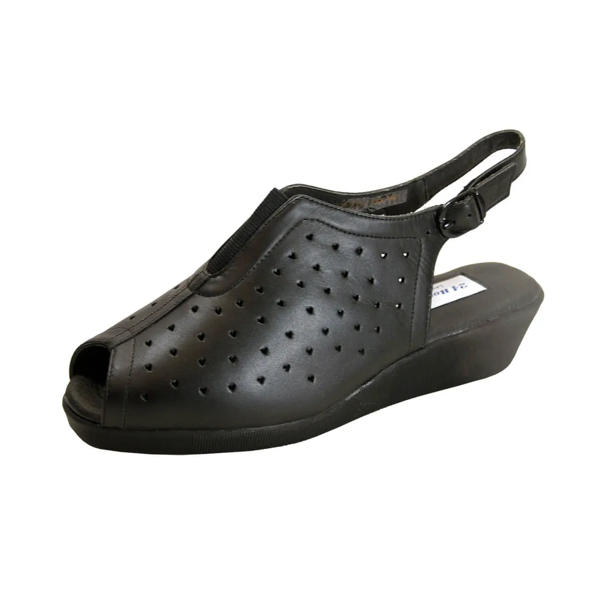 24 HOUR COMFORT Cassie Women's Wide Width Leather Sandals