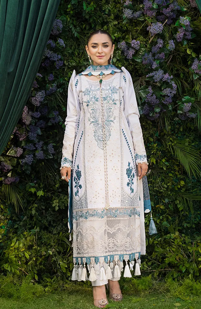 3 Piece Unstitched Luxury Embroidered Lawn-MLL-23-11 | Alzohaib Mahiymaan Luxury Lawn Eid Collection23