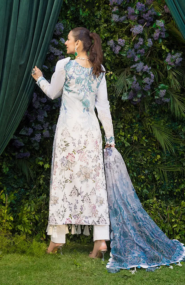 3 Piece Unstitched Luxury Embroidered Lawn-MLL-23-11 | Alzohaib Mahiymaan Luxury Lawn Eid Collection23