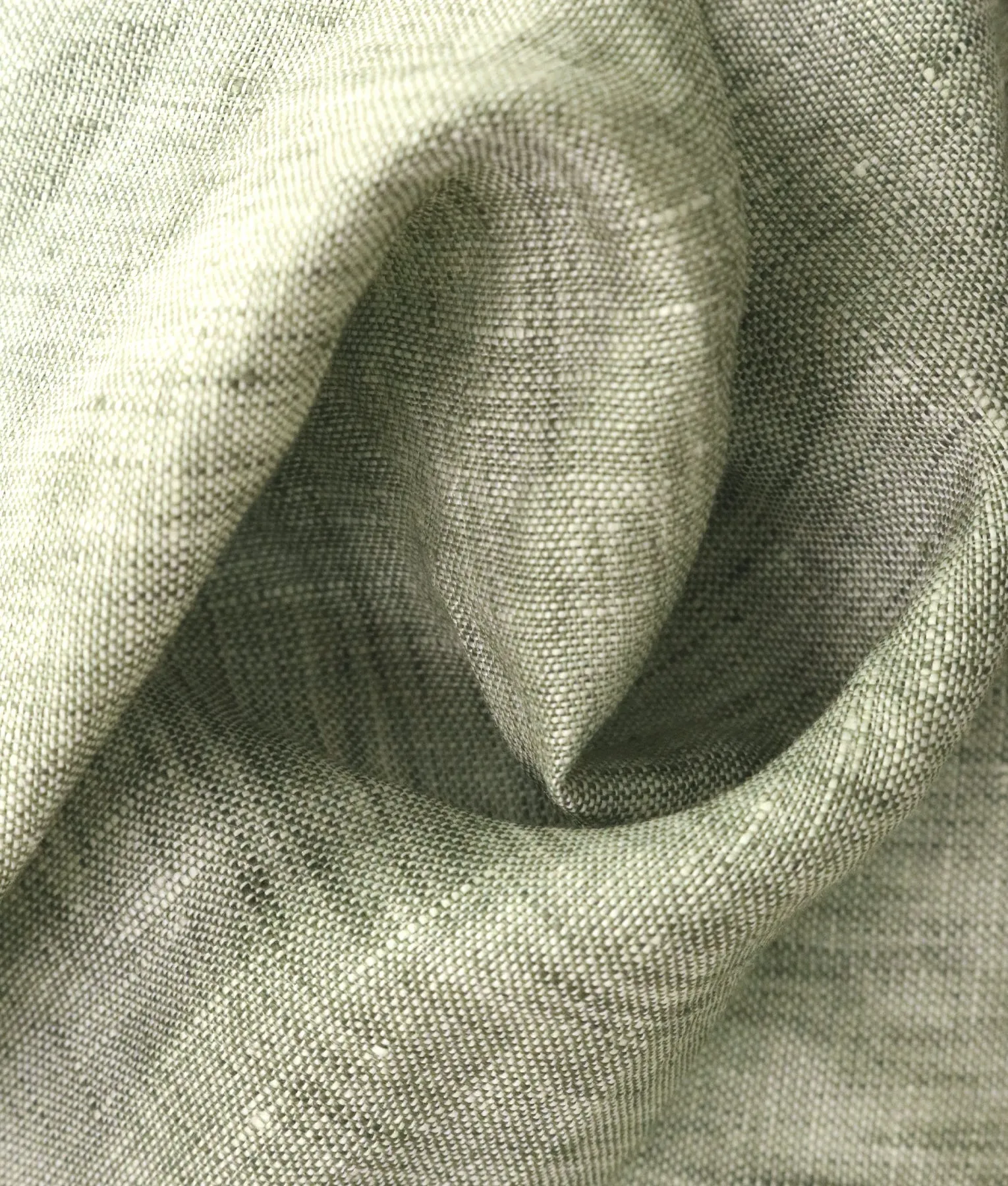 Albini Cinereous Grey 100% Linen Plain Tailored Shirt