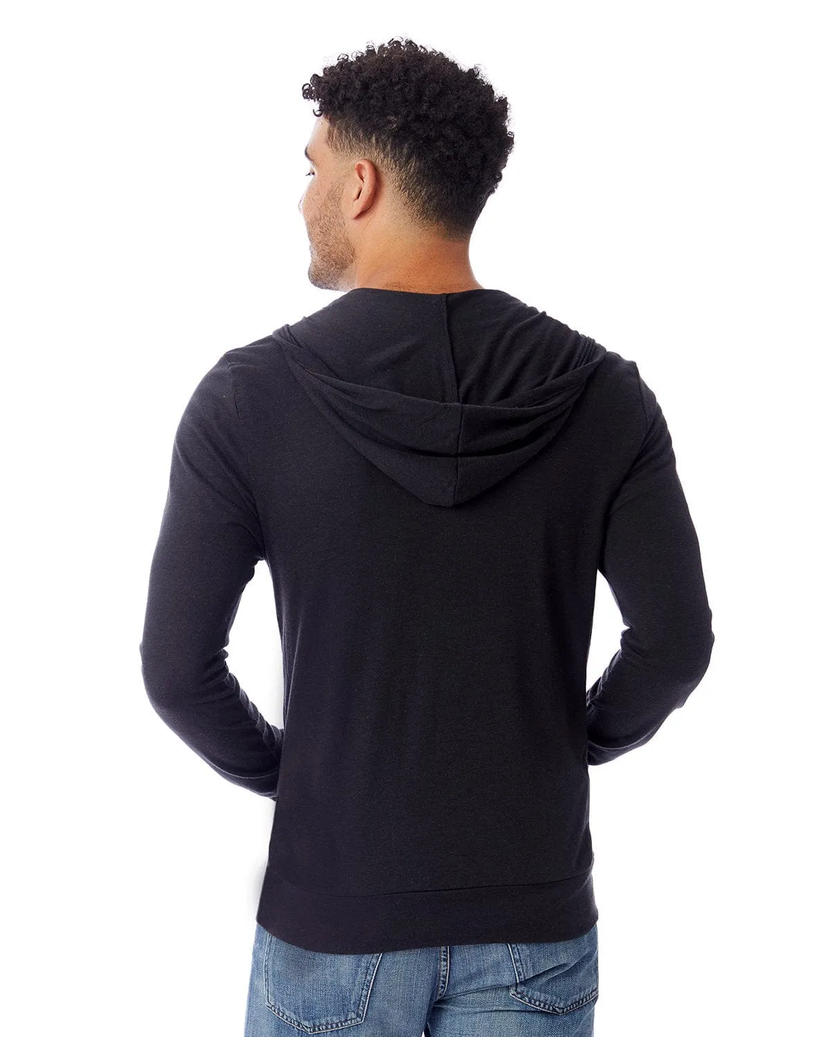 Alternative Unisex Eco-Jersey Zip Hoodie | Eco Tr Black