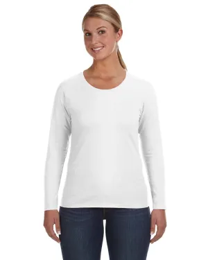 Anvil Ladies Lightweight Long Sleeve T-Shirt | White