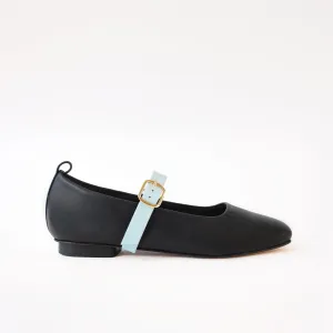 Ballet Swap Flat Black Simple Fivela Light Blue
