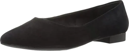 Bella Vita Women's Vivien Flat,Black Kid Suede,US 11 W