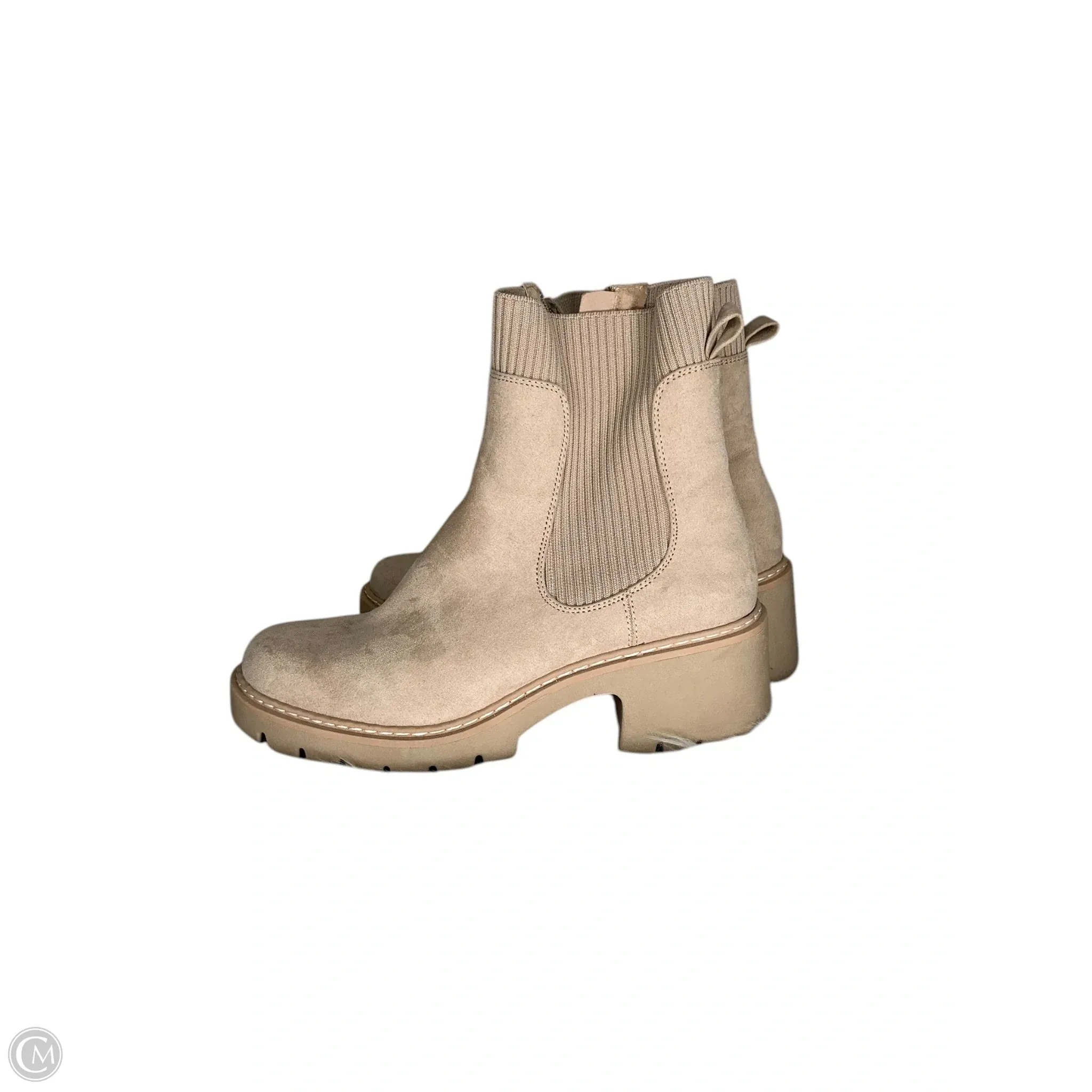 Boots Ankle Flats By Cmc In Beige, Size: 8