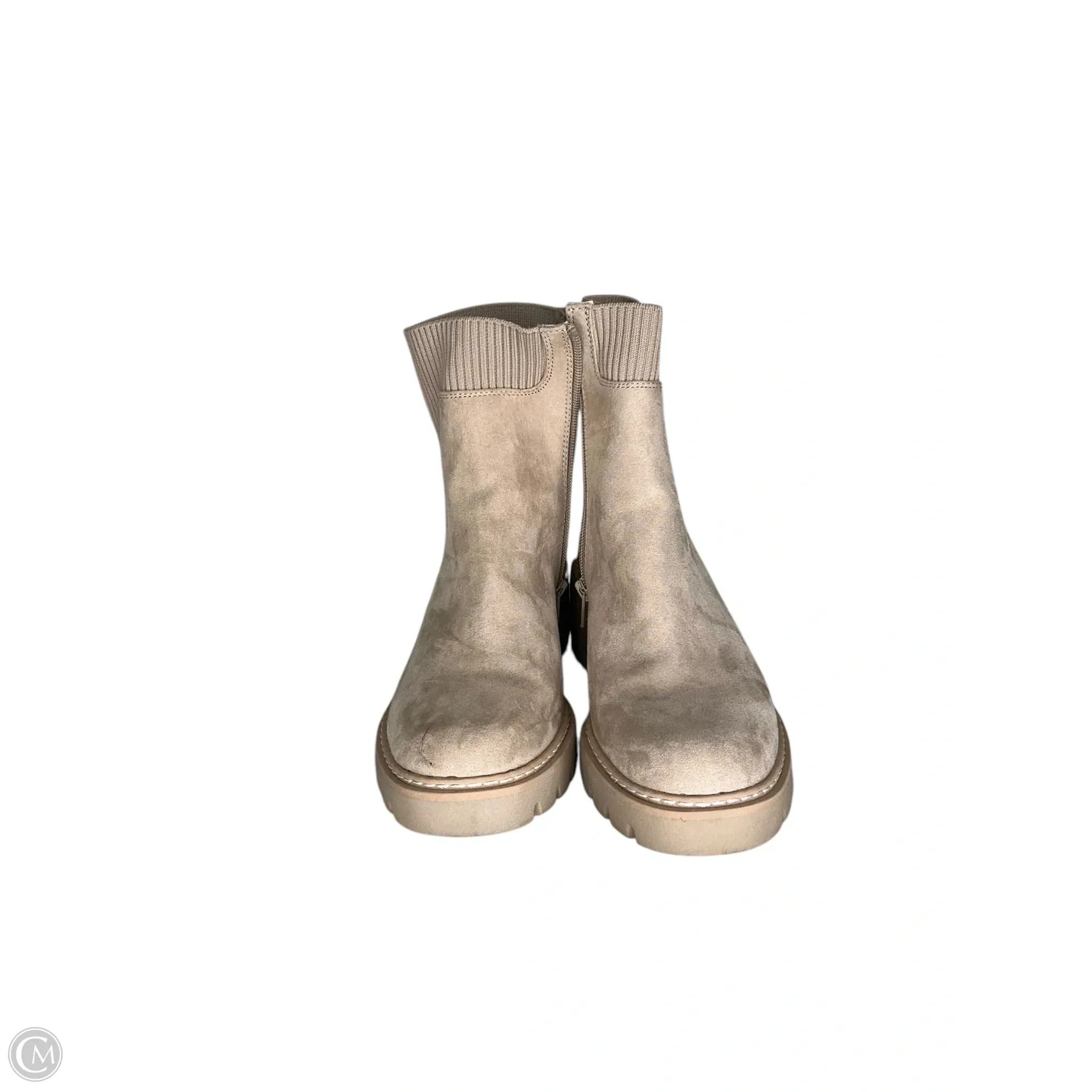 Boots Ankle Flats By Cmc In Beige, Size: 8