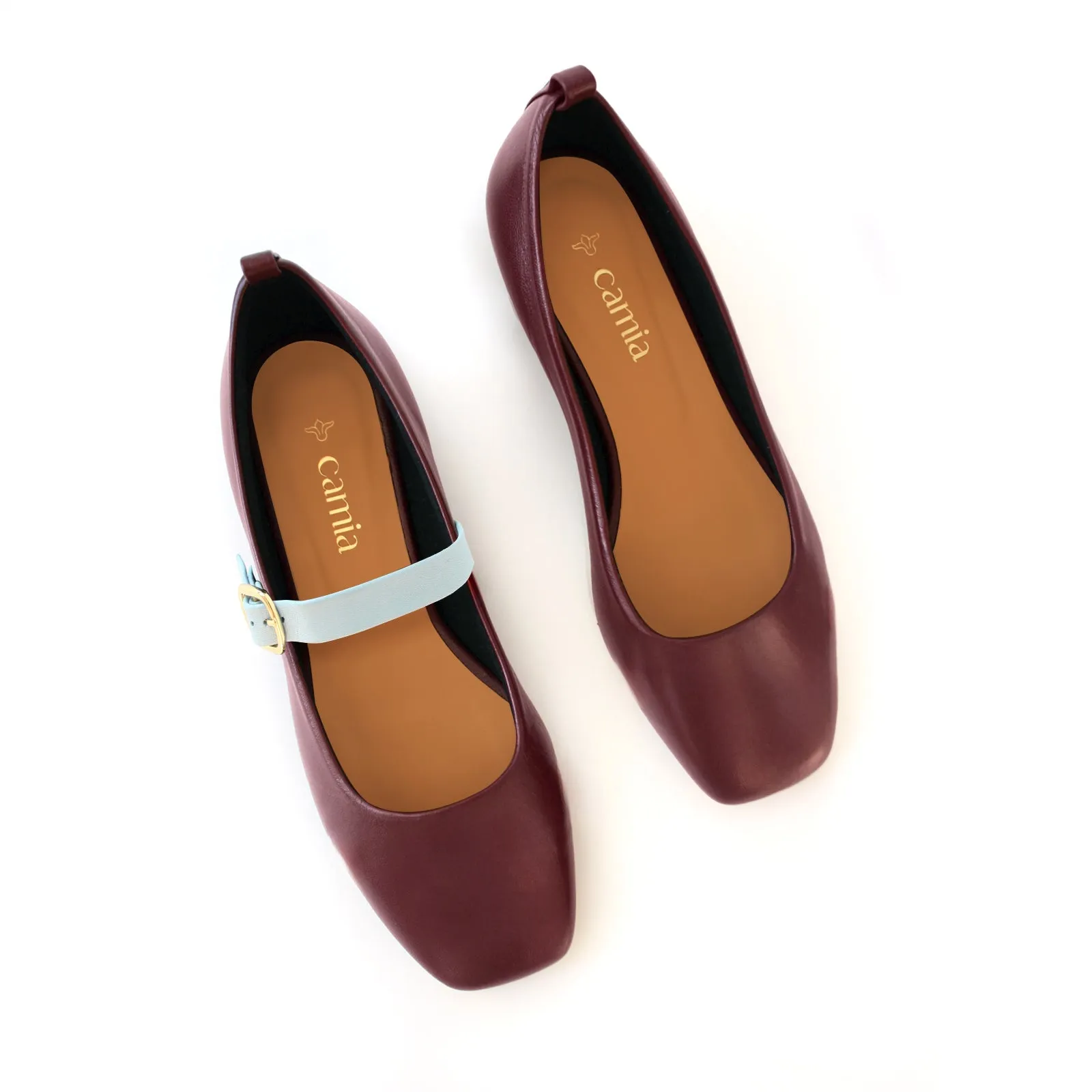 Burgundy Ballet Swap Light Blue Fivela
