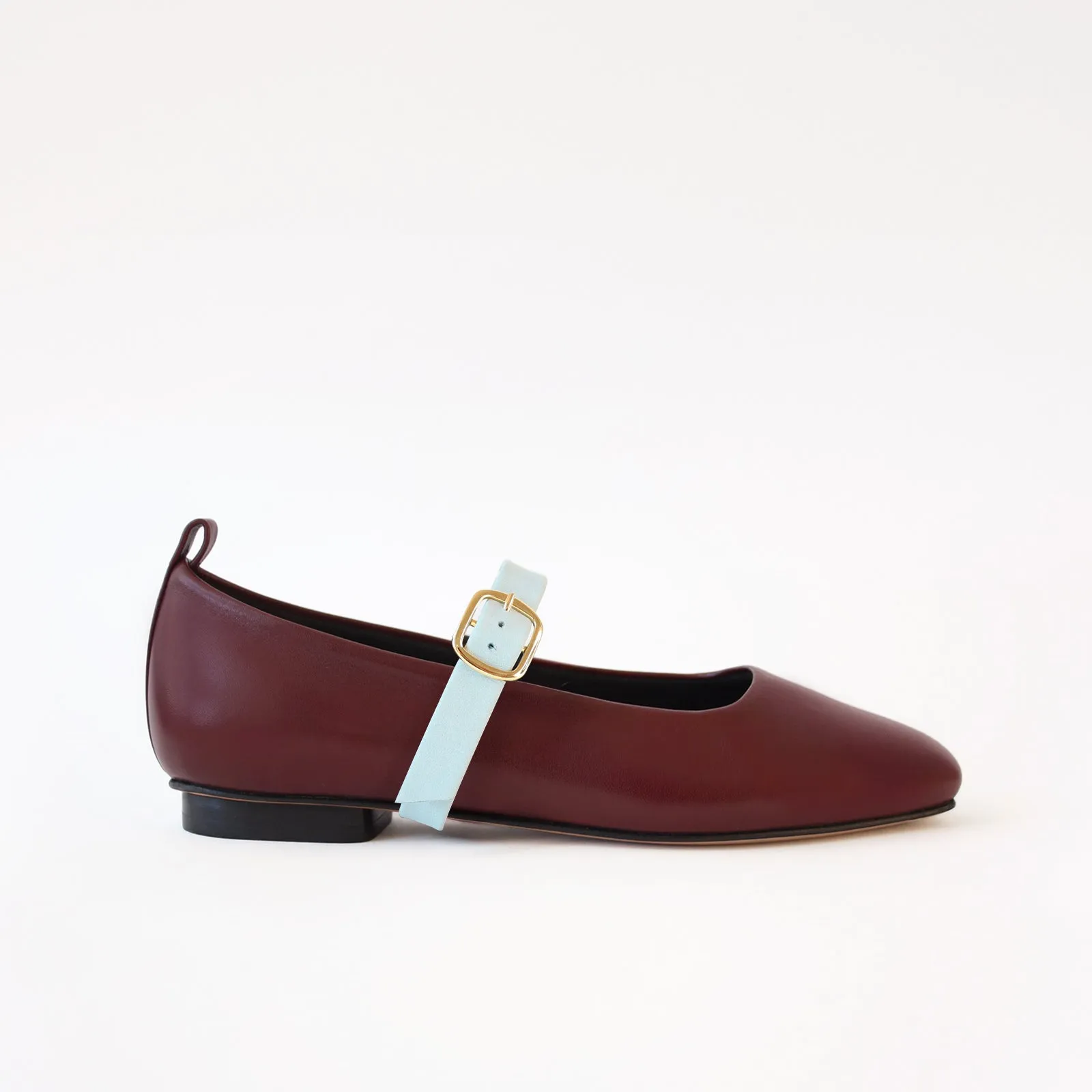 Burgundy Ballet Swap Light Blue Fivela