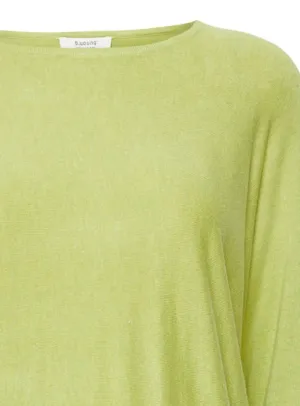 b.young Pimba round neck jumper in celery green