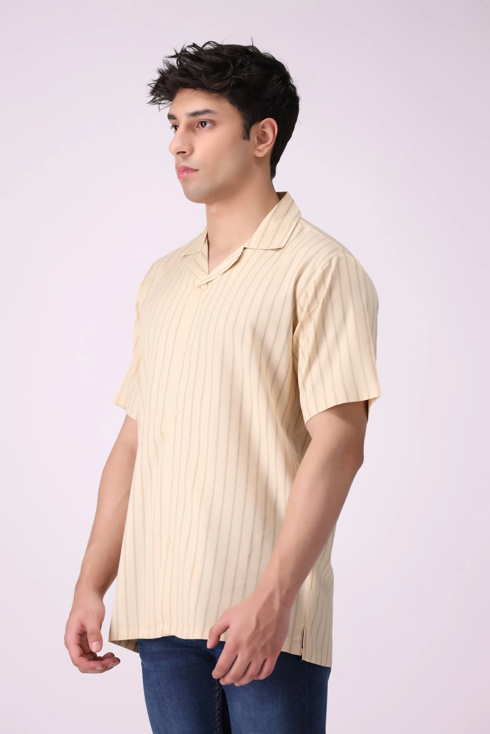 CampCollar Beigh Color Shirt
