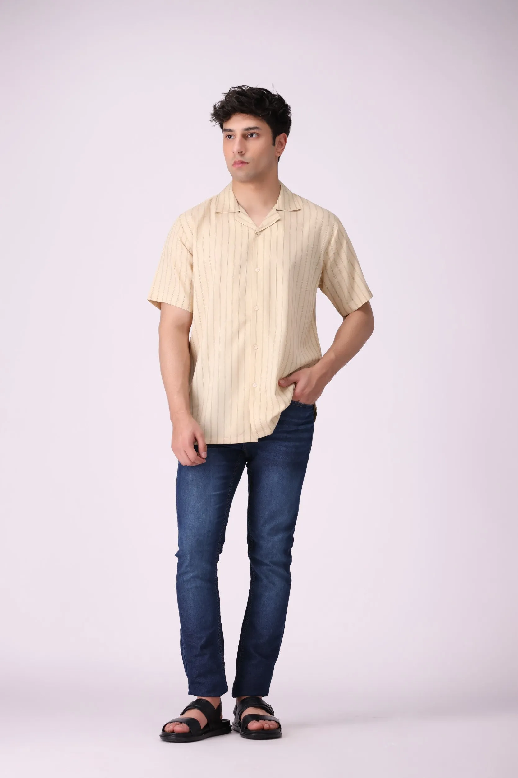 CampCollar Beigh Color Shirt