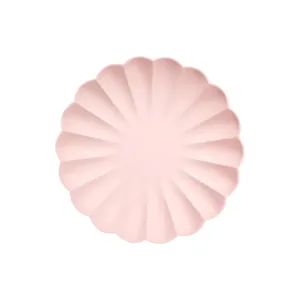 Candy Pink Scalloped Large Plates