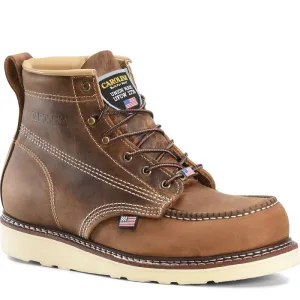Carolina Men's Amped USA Made 6" Moc Toe Wedge Work Boot Brown - CA7011