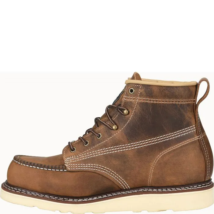 Carolina Men's Amped USA Made 6" Moc Toe Wedge Work Boot Brown - CA7011