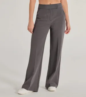 Casually Sleek Woven Trouser Pants