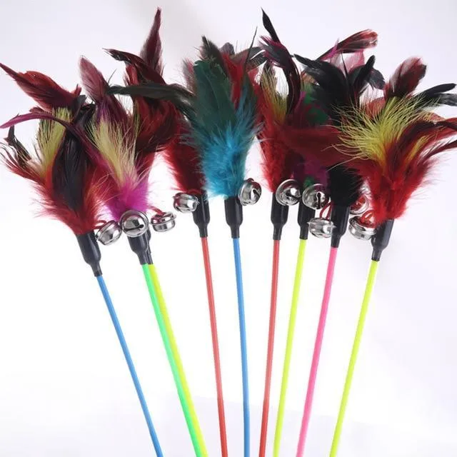 Cat Toy Stick Feather