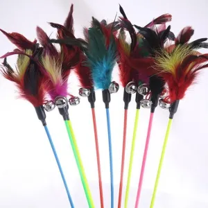 Cat Toy Stick Feather