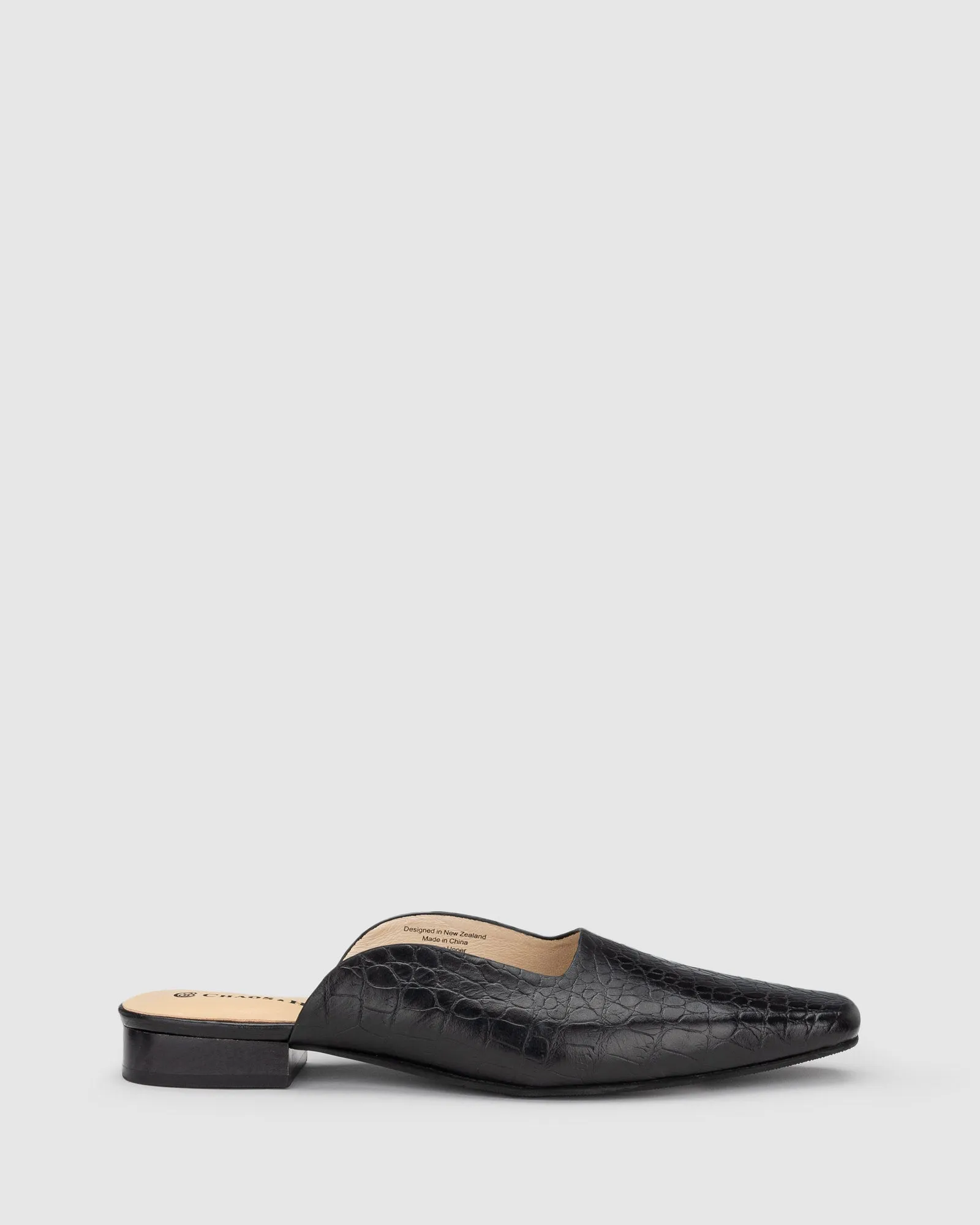 CHAOS & HARMONY LUCIA FLAT BLACK CROC