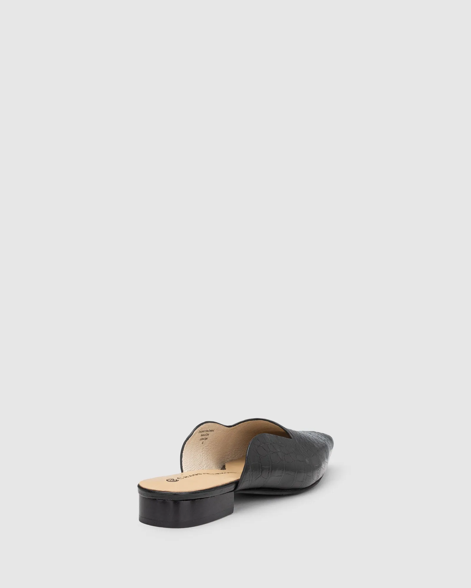 CHAOS & HARMONY LUCIA FLAT BLACK CROC