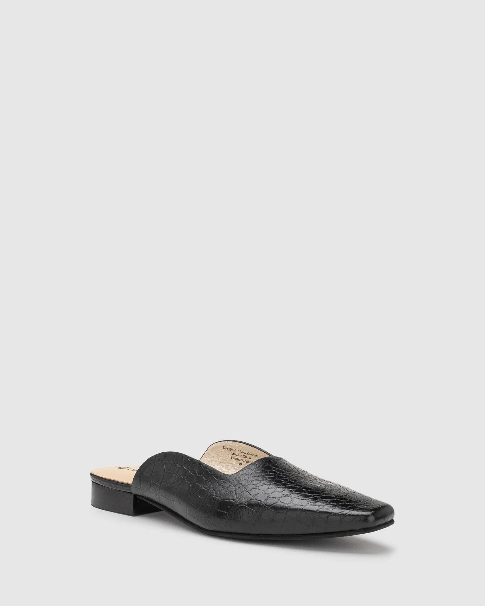 CHAOS & HARMONY LUCIA FLAT BLACK CROC