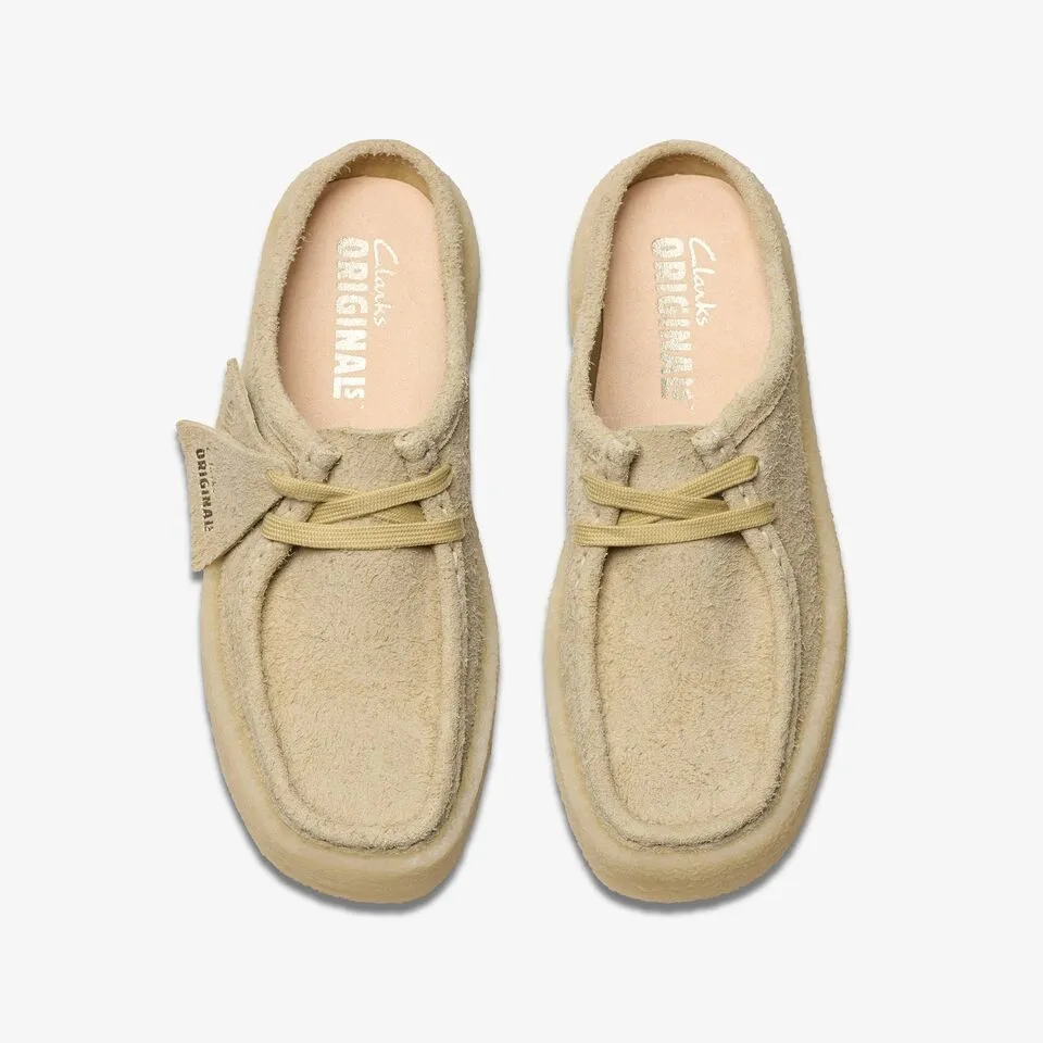 Clarks Womens Shoes Wallabee Cup Lo Light Maple Suede 26176568