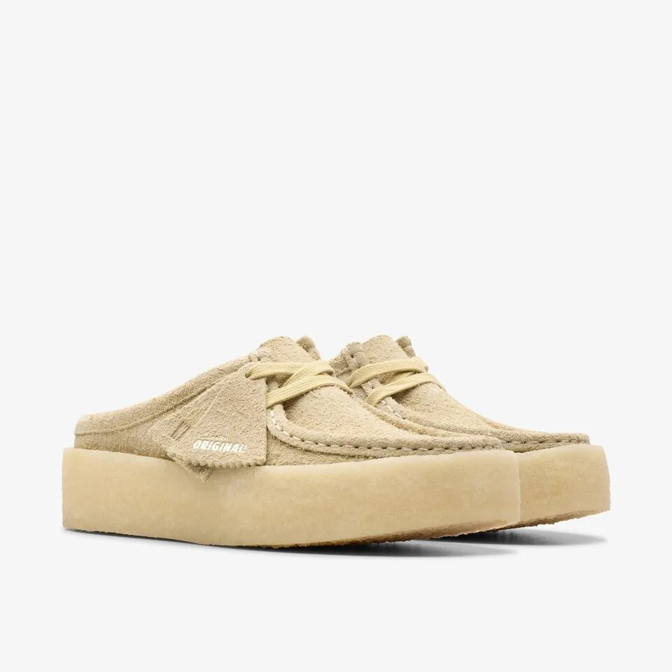 Clarks Womens Shoes Wallabee Cup Lo Light Maple Suede 26176568