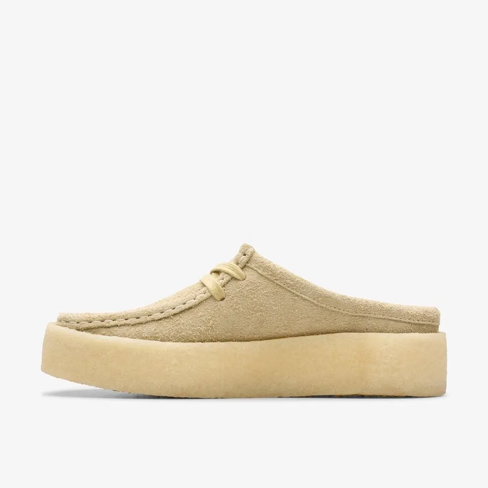 Clarks Womens Shoes Wallabee Cup Lo Light Maple Suede 26176568