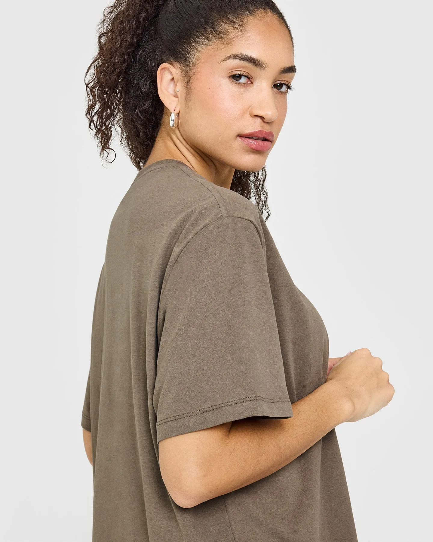 Classic Oversized Lightweight T-Shirt | Moss Brown