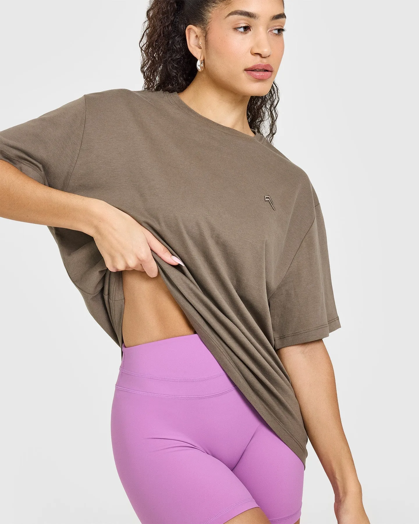 Classic Oversized Lightweight T-Shirt | Moss Brown