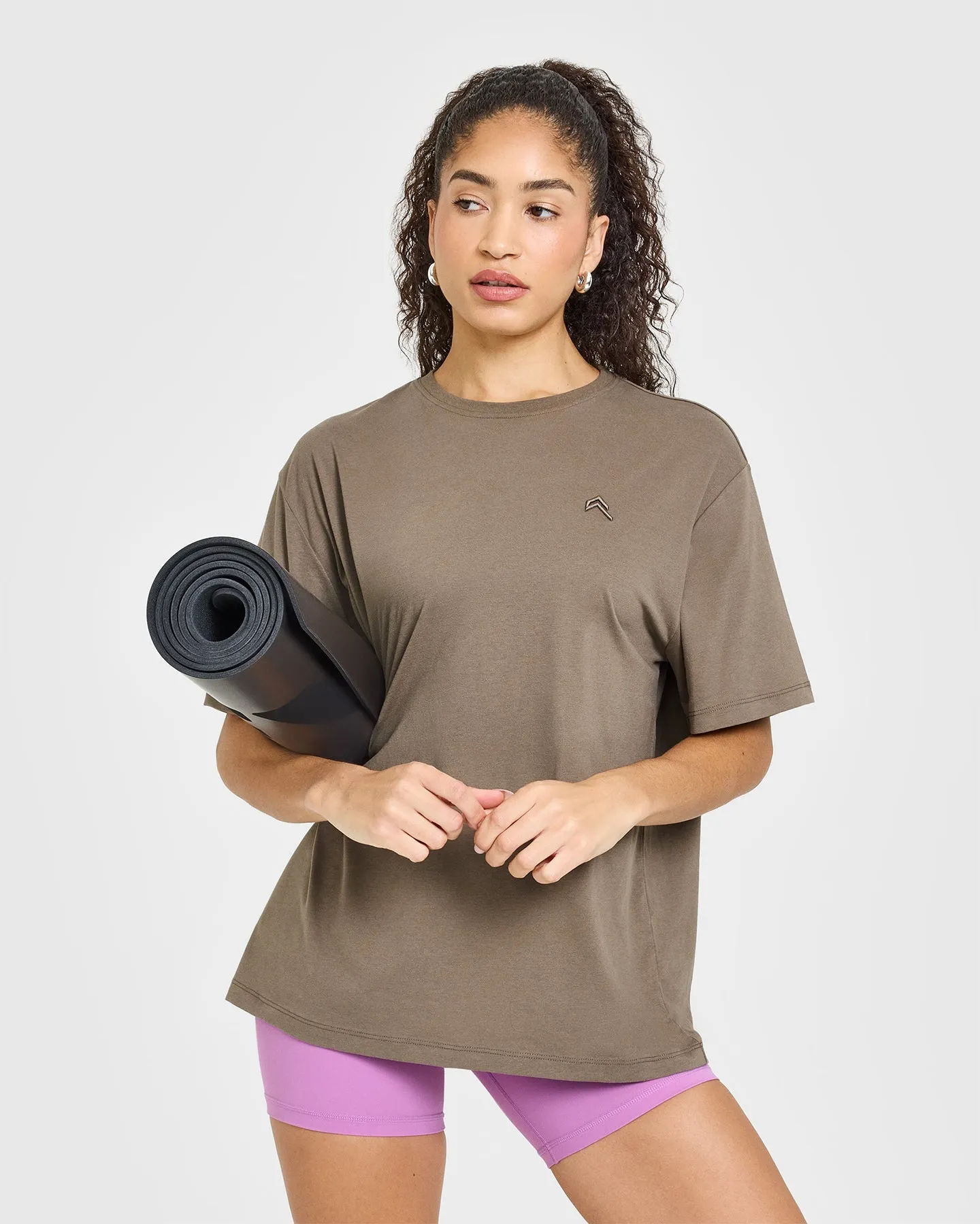 Classic Oversized Lightweight T-Shirt | Moss Brown