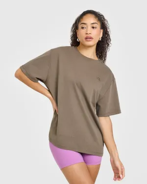 Classic Oversized Lightweight T-Shirt | Moss Brown
