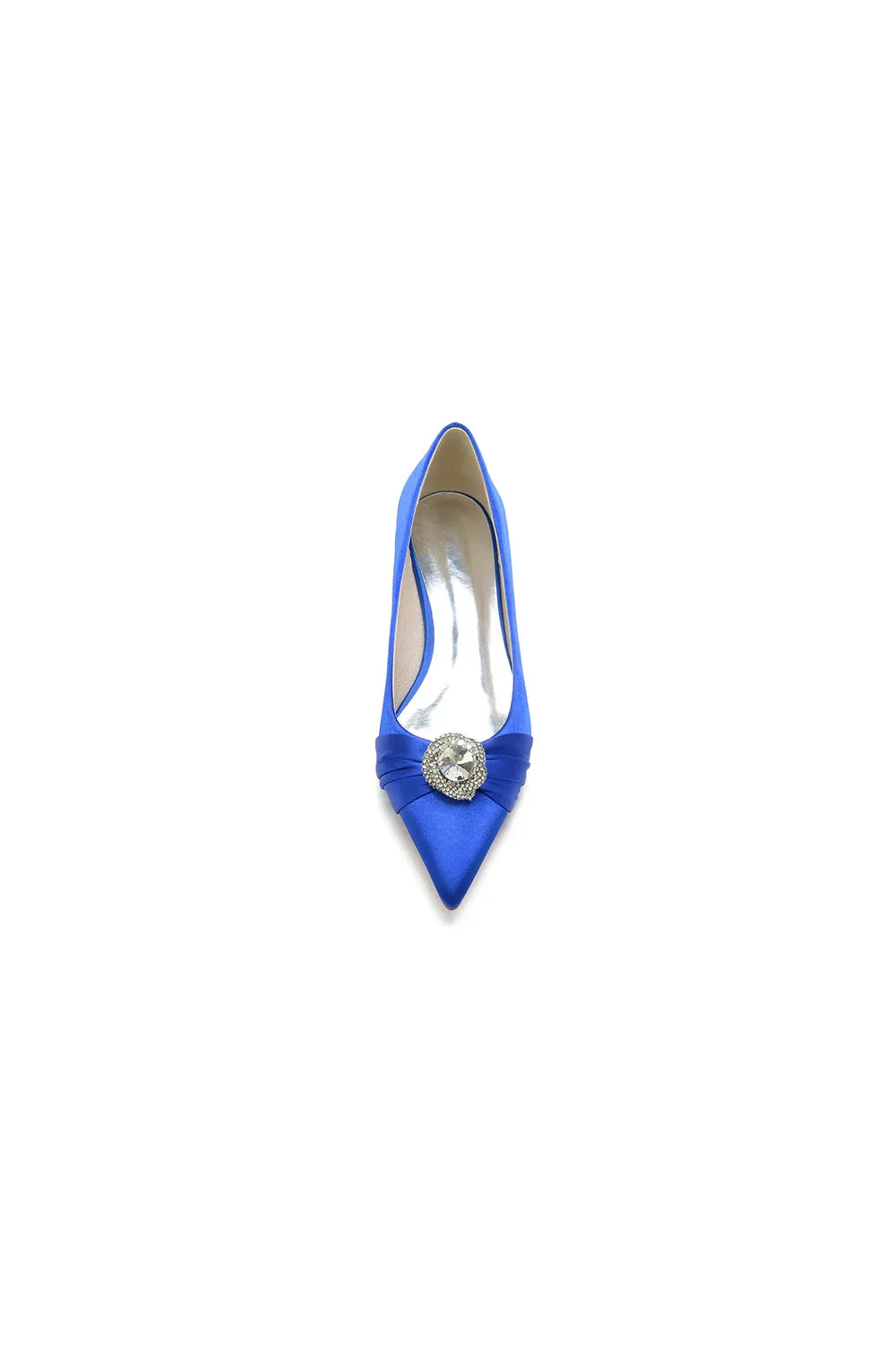 Cocktail Pointed Toe Flats With Crystal