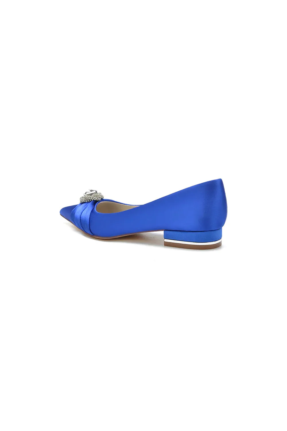 Cocktail Pointed Toe Flats With Crystal