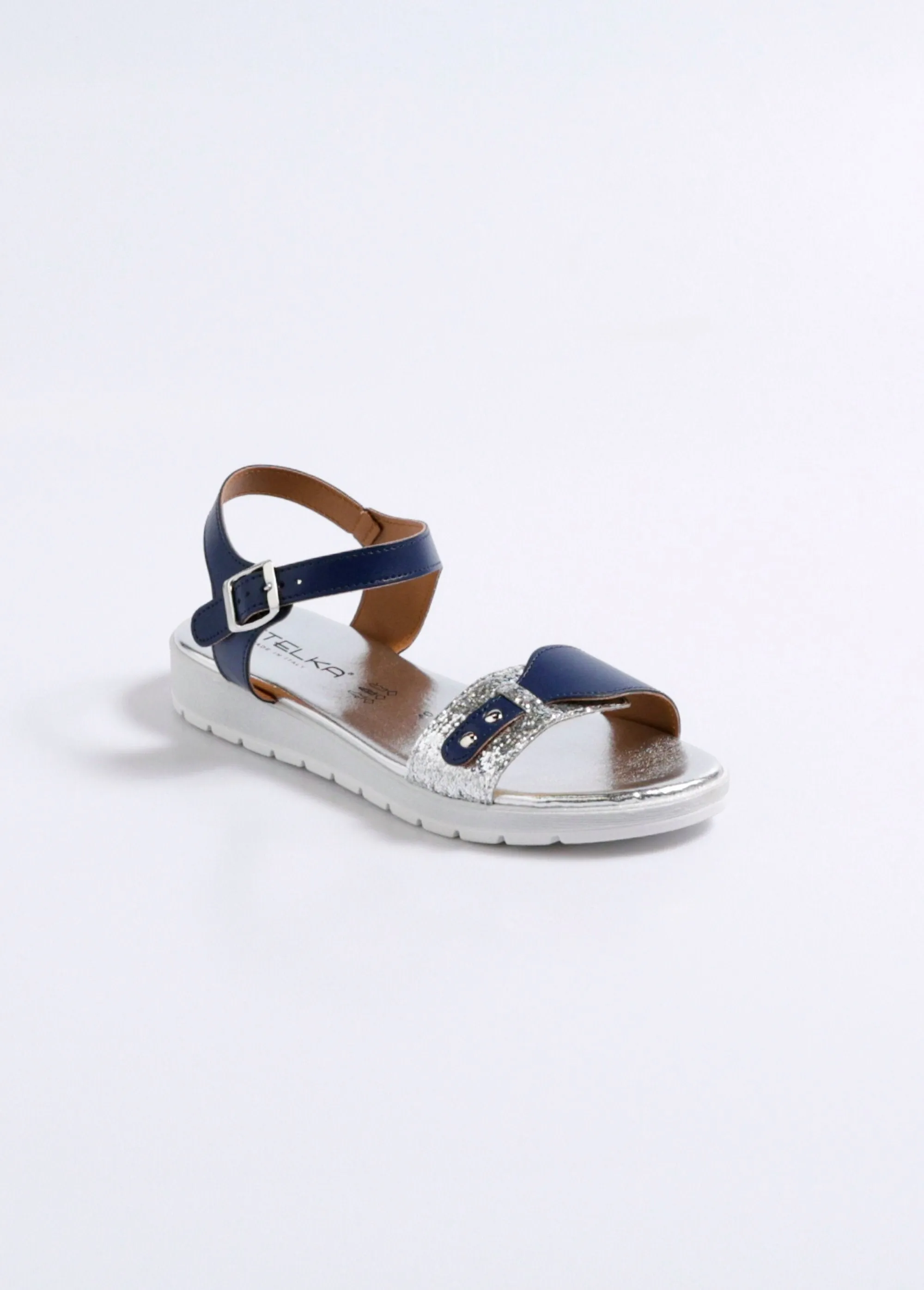 Comfort width glitter sandal