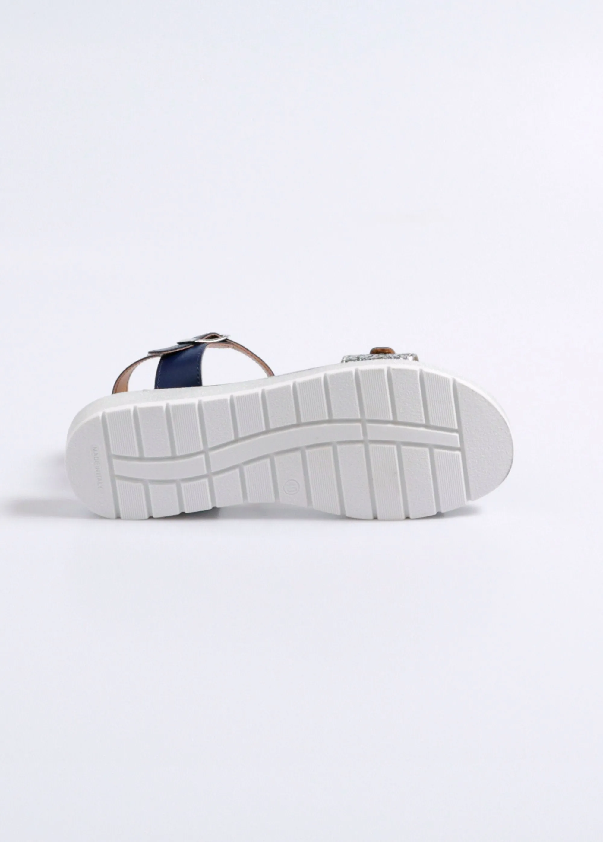 Comfort width glitter sandal