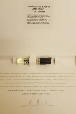 Creed Jardin d Amalfi official perfume sample 2.5ml perfume tester