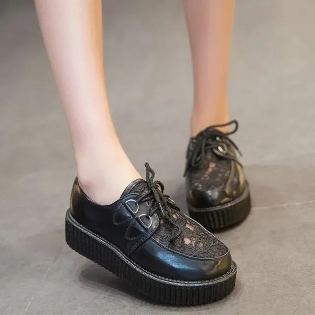 Creepers Shoes Woman plus size 35-41 platform Women Flats Shoes