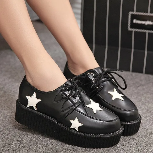 Creepers Shoes Woman plus size 35-41 platform Women Flats Shoes