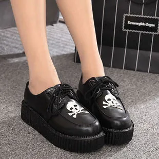 Creepers Shoes Woman plus size 35-41 platform Women Flats Shoes