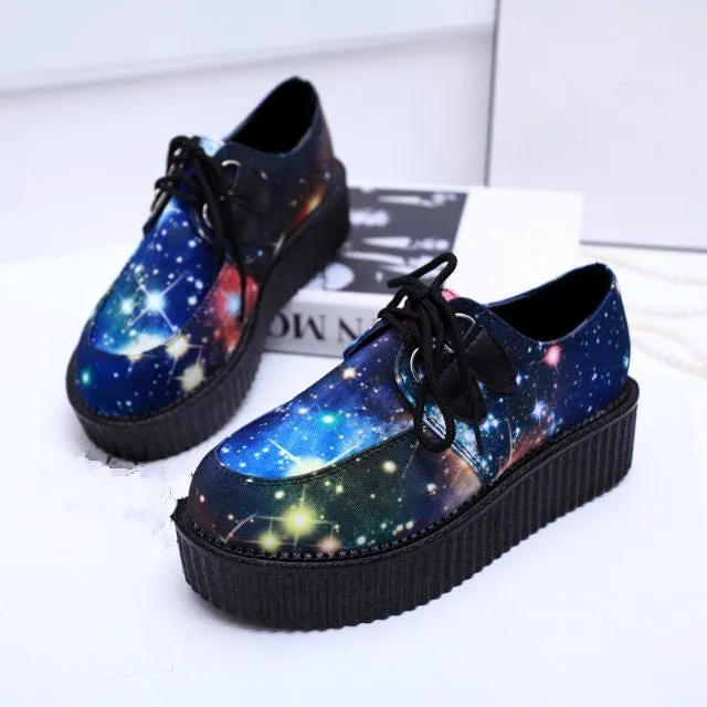 Creepers Shoes Woman plus size 35-41 platform Women Flats Shoes