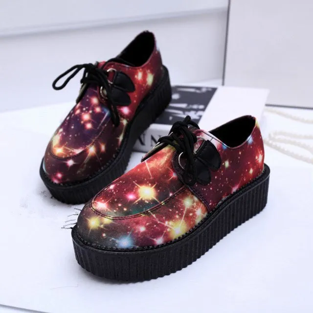 Creepers Shoes Woman plus size 35-41 platform Women Flats Shoes