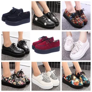 Creepers Shoes Woman plus size 35-41 platform Women Flats Shoes
