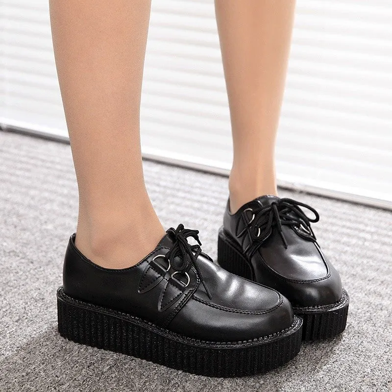 Creepers Shoes Woman plus size 35-41 platform Women Flats Shoes