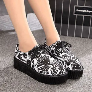 Creepers Shoes Woman plus size 35-41 platform Women Flats Shoes