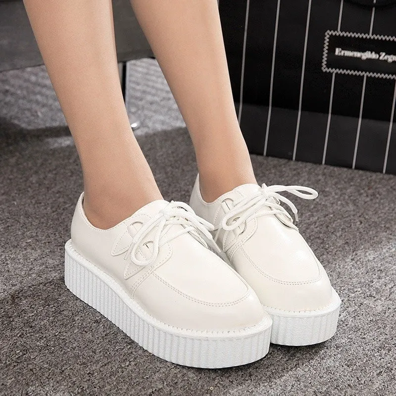 Creepers Shoes Woman plus size 35-41 platform Women Flats Shoes