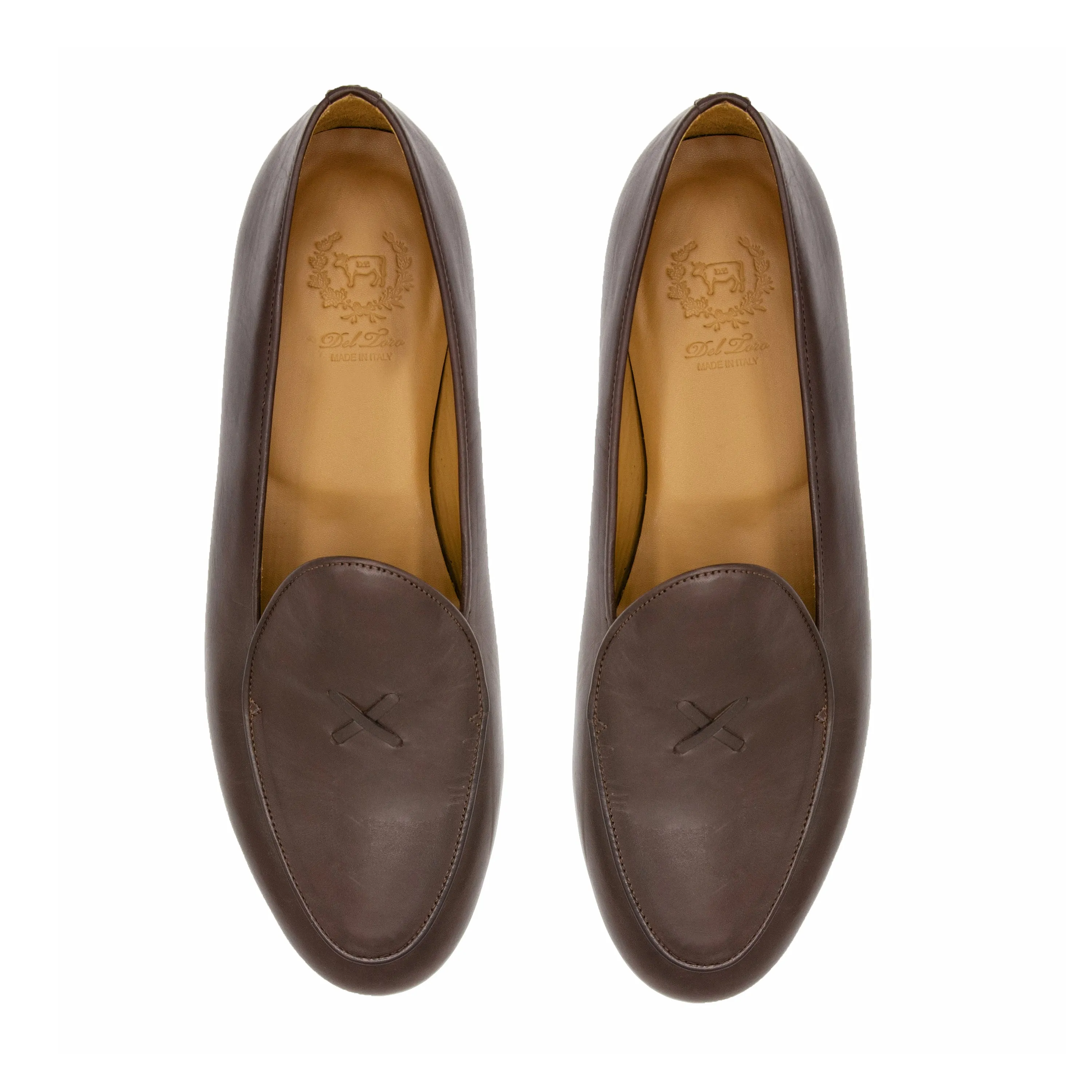 Del Toro Brown Leather Milano Loafer