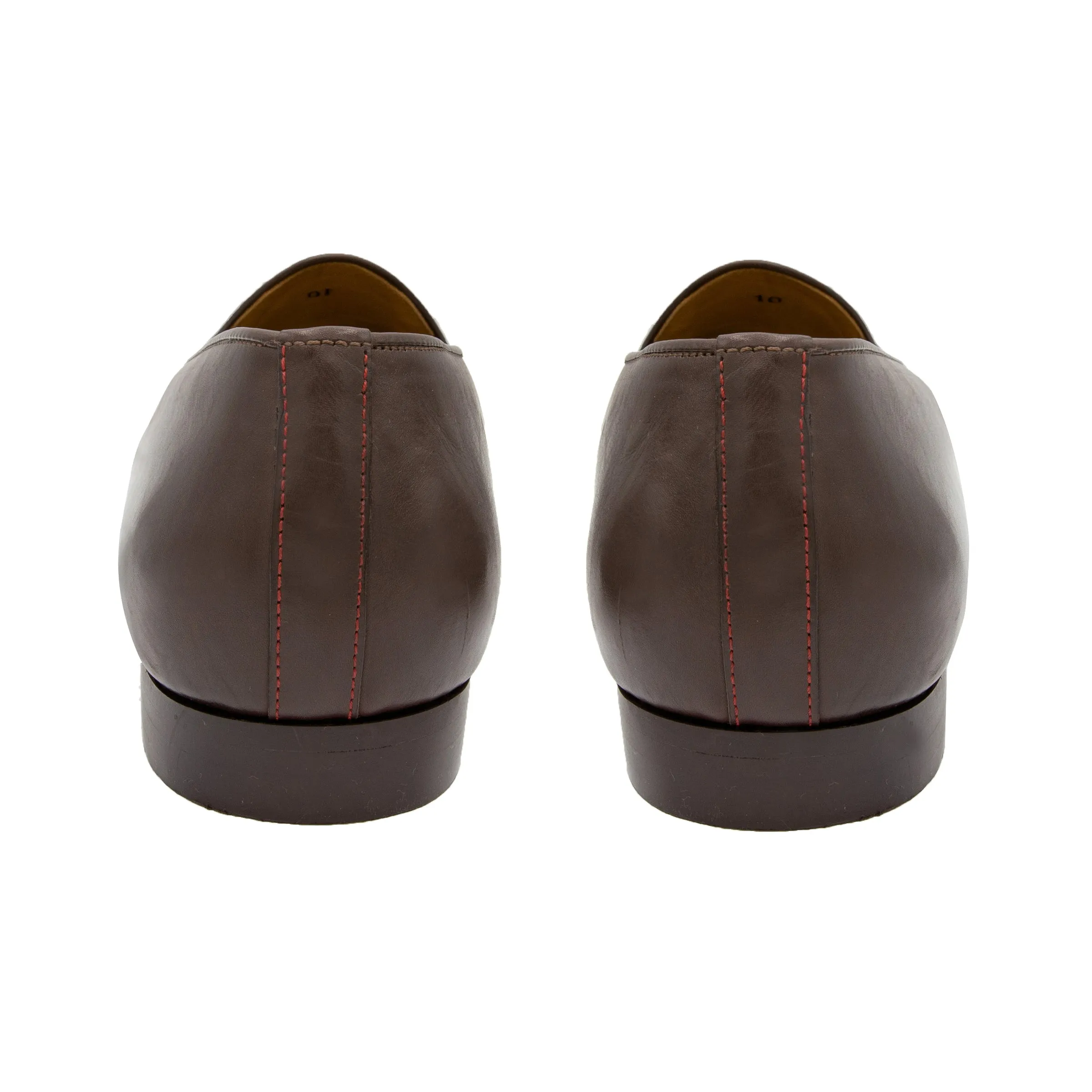 Del Toro Brown Leather Milano Loafer